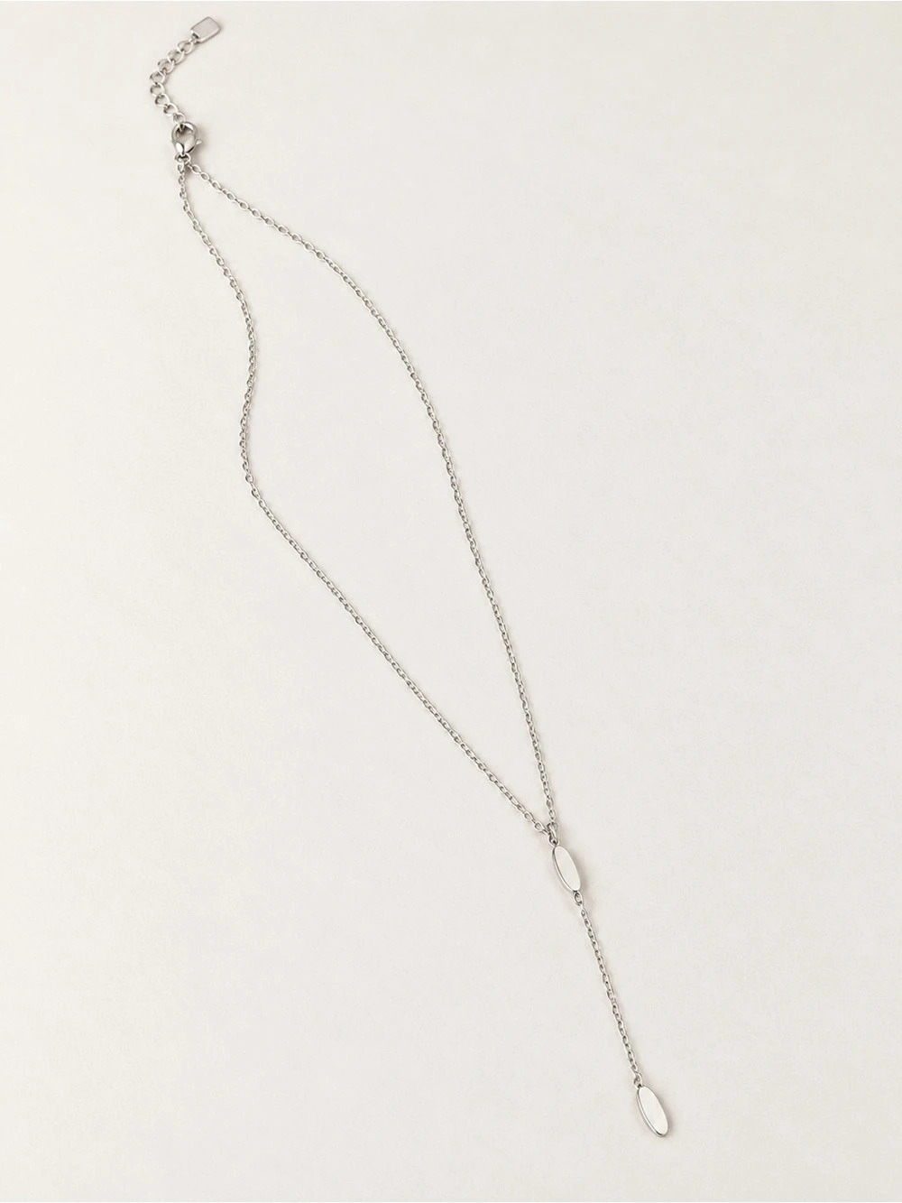 Kendra Scott Silver-Tone Y Drop Lariat Necklace